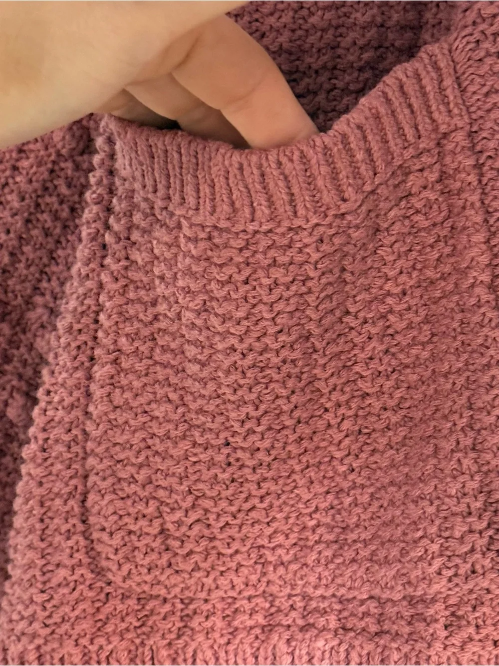 Madewell Bobble pompom Cardigan Sweater Size L Mauve Pink Slouchy Oversized